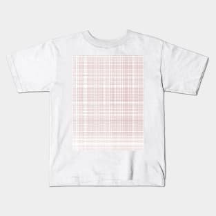 Modern Thin Red Lines Grid Kids T-Shirt